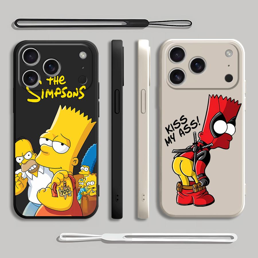 Red Bart Simpson Phone Cover C - Lanyard Anime Logo 评论和价格