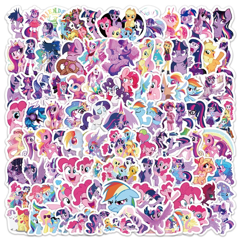 100pcs Cartoon My Little Ponys - Anime Merchandise 评论和价格
