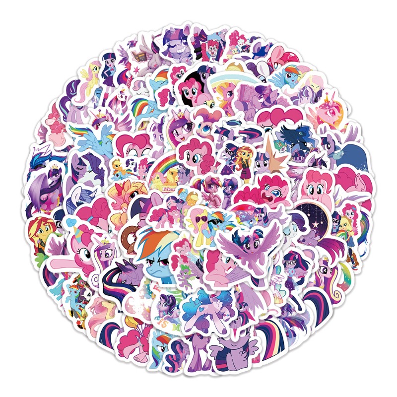 100pcs Cartoon My Little Ponys - Anime Merchandise 评论和价格