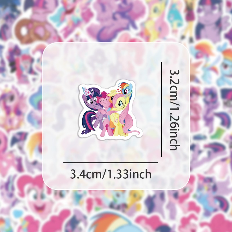 100pcs Cartoon My Little Ponys - Anime Merchandise 评论和价格
