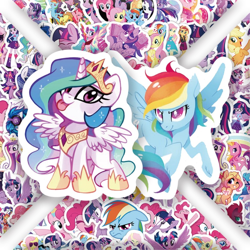 100pcs Cartoon My Little Ponys - Anime Merchandise 评论和价格